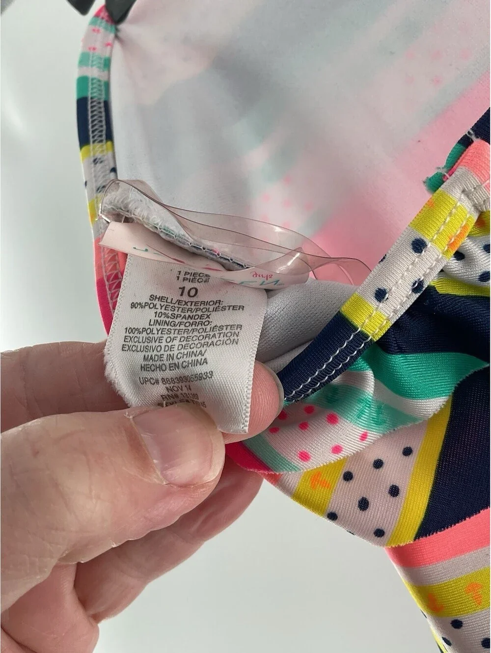 Jantzen Size 10 One Piece Swimsuit Multicolor 109